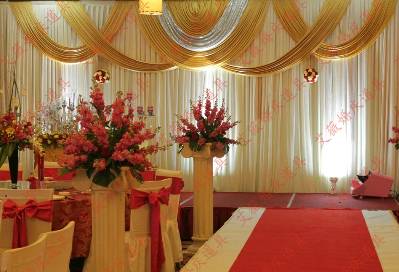 Popular Gold and White Wedding Drape-Buy Cheap Gold and ...