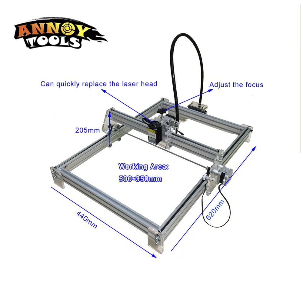 

500mw-15000mw Laser DIY Mini Laser Engraving Machine, 35*50cm Engraving Area, Mini Marking Machine, Advanced Toys