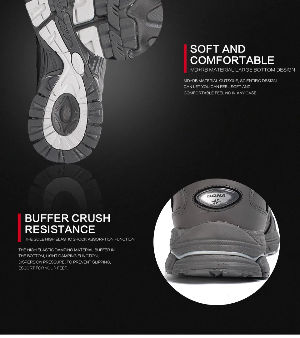 BONA New Classics Style Men Running Shoes Outdoor Walking Jogging Sneakers Lace Up Athletic Shoes Comfortable Sport Shoes Men BONA New Classics Style Men Running Shoes Outdoor Walking Jogging Sneakers Lace Up Athletic Shoes Comfortable Sport Shoes Men