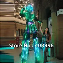 Горячая освещенный светодиодный женский костюм робота для вечернего выступления/сценического танца/клубного устройства/вечерней вечеринки/карнавальный костюм