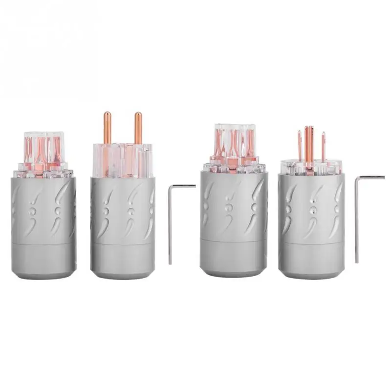 

Viborg 512 transparent aluminum shell pure copper power plug