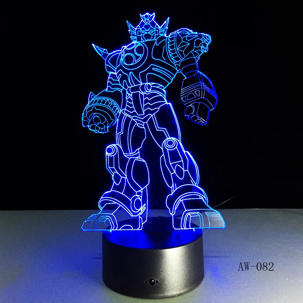 3D Прохладный Optimus Prime персонаж мальчик подарок трансформаторы Иллюзия стол RGB светодиодный ночник красочные лампы Lamparas AW-082