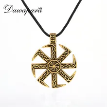 Dawapara славянские изделия солнечное колесо амулет символ коловрата языческие украшения Подвеска славянский оберег Цепочки и ожерелья лучший подарок воротник