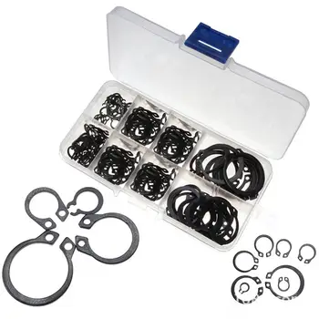 

160Pcs 6mm-25mm Assorted C-Clip Snap Ring Circlip Retaining Ring Set with Case