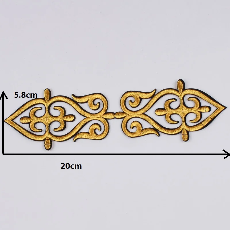 5 шт./лот, золотые вышитые наклейки, железо на серебряной ткани, Аппликации, сделай сам, швейный значок, одежда, штаны, пакеты-шубы, декоративные нашивки