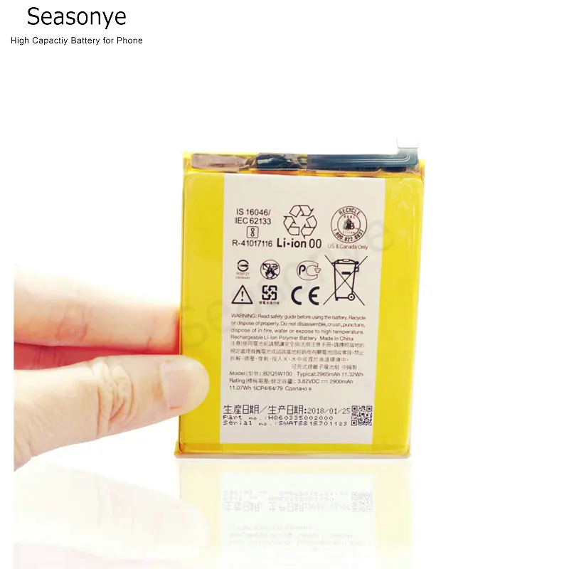 Seasonye 5-10 шт./лот оптом оригинальный 2965mAh/11.32Wh B2Q5W100 телефонный Сменный аккумулятор