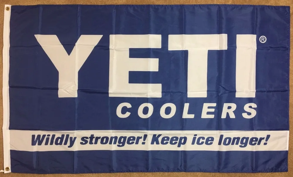 YETI COOLERS Keep Ice Longer Large Indoor Outdoor Banner Flag Custom
