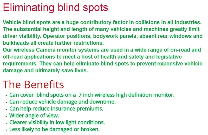 eliminating blind spots