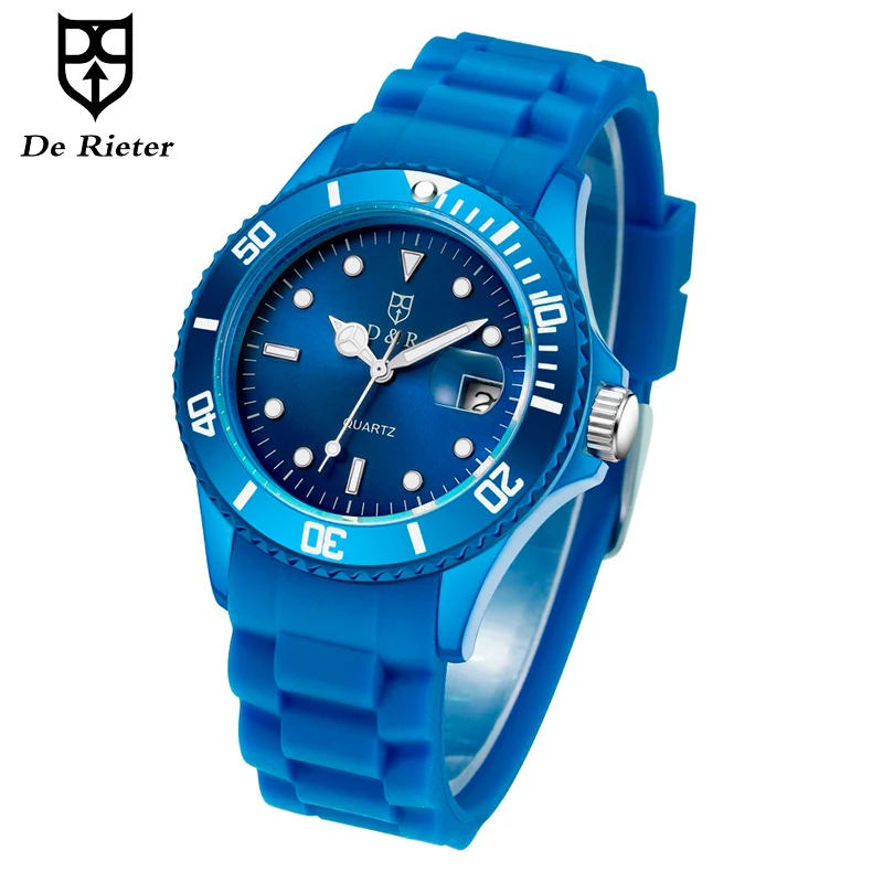 

Japan Miyota Silicone Wristwatch Plastic Watch Women Wrist Watch with Date Rotatable Bezel Luminous