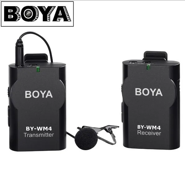 

BOYA Wireless Lavalier Microphone system for Canon Nikon Panasonic DSLR Camera Camcorder Android Smartphone BY-WM4 Microphone