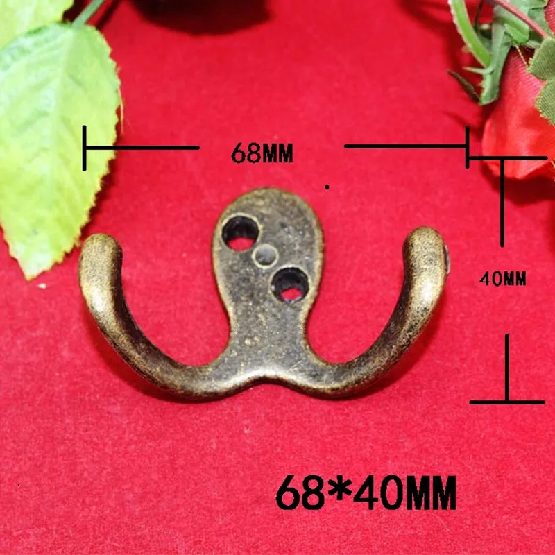 Bulk Alloy Wall Door Bath Double Prong Coat Hook Hanger,Pot Hanger Hooks,Handbag Bag Hooks