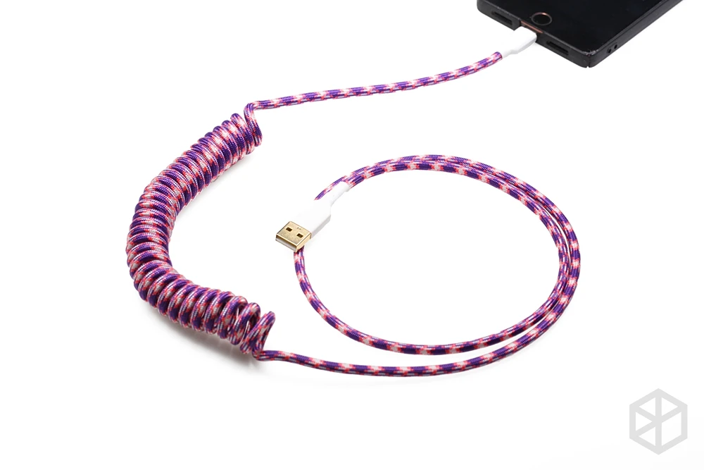  nylon usb c port coiled Cable wire Mechanical Keyboard GH60 USB cable type c USB port for poker 2 G