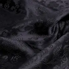 90 см* 100 см Дамасская ткань cheongsam костюм декоративные ткани парча ткань-черный фон черный дракон