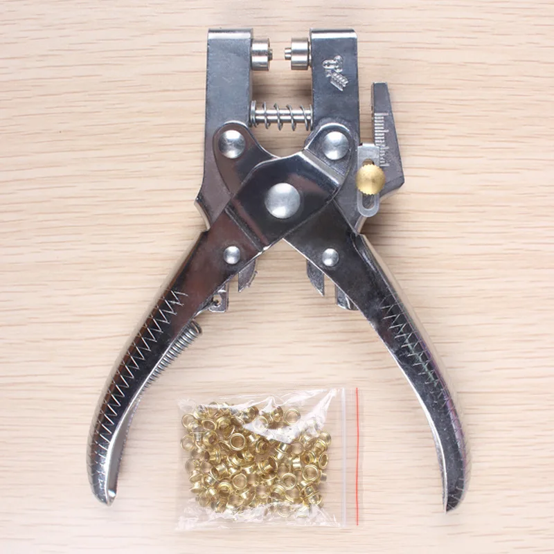 

2 in 1 eyelet plier for jewelry Canvas Clothes Leather Setting Rivets crimpping Pliers Tool punch plier paper hole punch