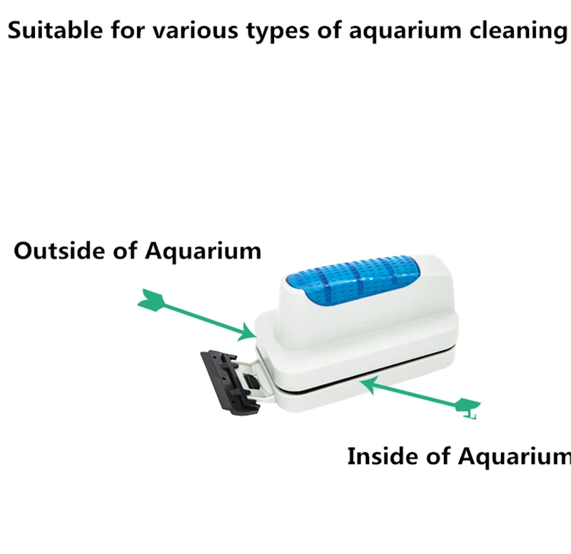 Магнитная щетка со скребками практичная плавающая аквариумная рыбка ультра стеклянная водоросли кривая очиститель окна магниты чистящие инструменты