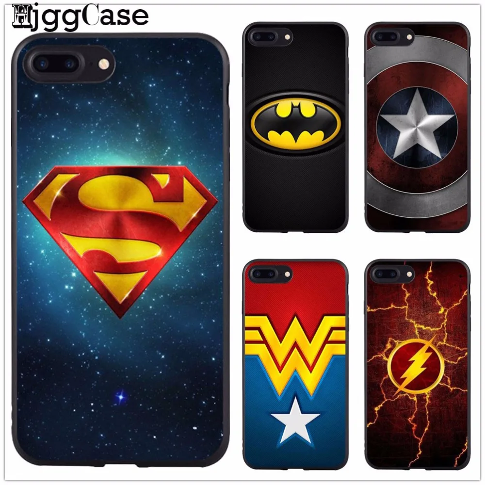 

Batman Superman flash Wonder Woman Spiderman Soft silicone Phone Case For iPhone 6 6s 6Plus 6SPlus 7 7Plus 8 8Plus 5 5S SE X XR XS Max Phone Coque Capa Funda For iPhone 11 Pro Max Cases