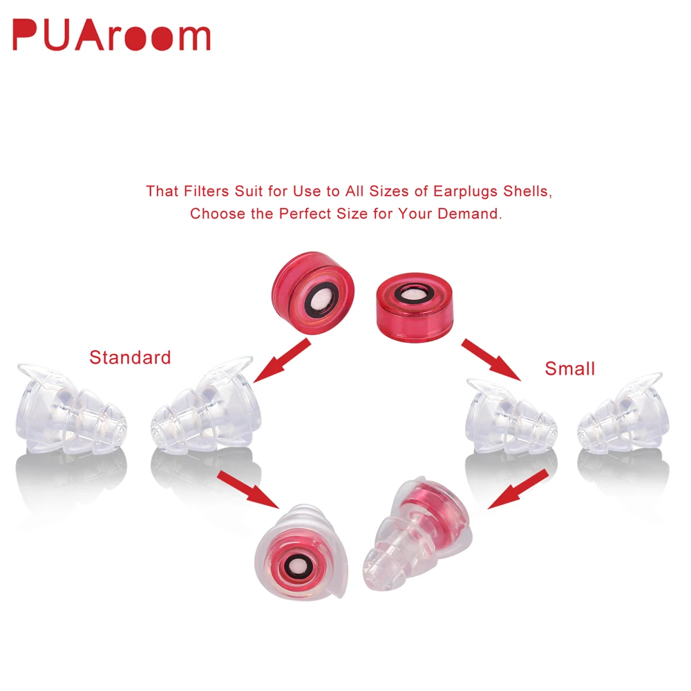 PUAroom High Fidelity Earplugs With 2 Different Sizes Reusable Silicone Ear Plugs for Musicians Motorcycles Live Events and More PUAroom High Fidelity Earplugs With 2 Different Sizes Reusable Silicone Ear Plugs for Musicians Motorcycles Live Events and More
