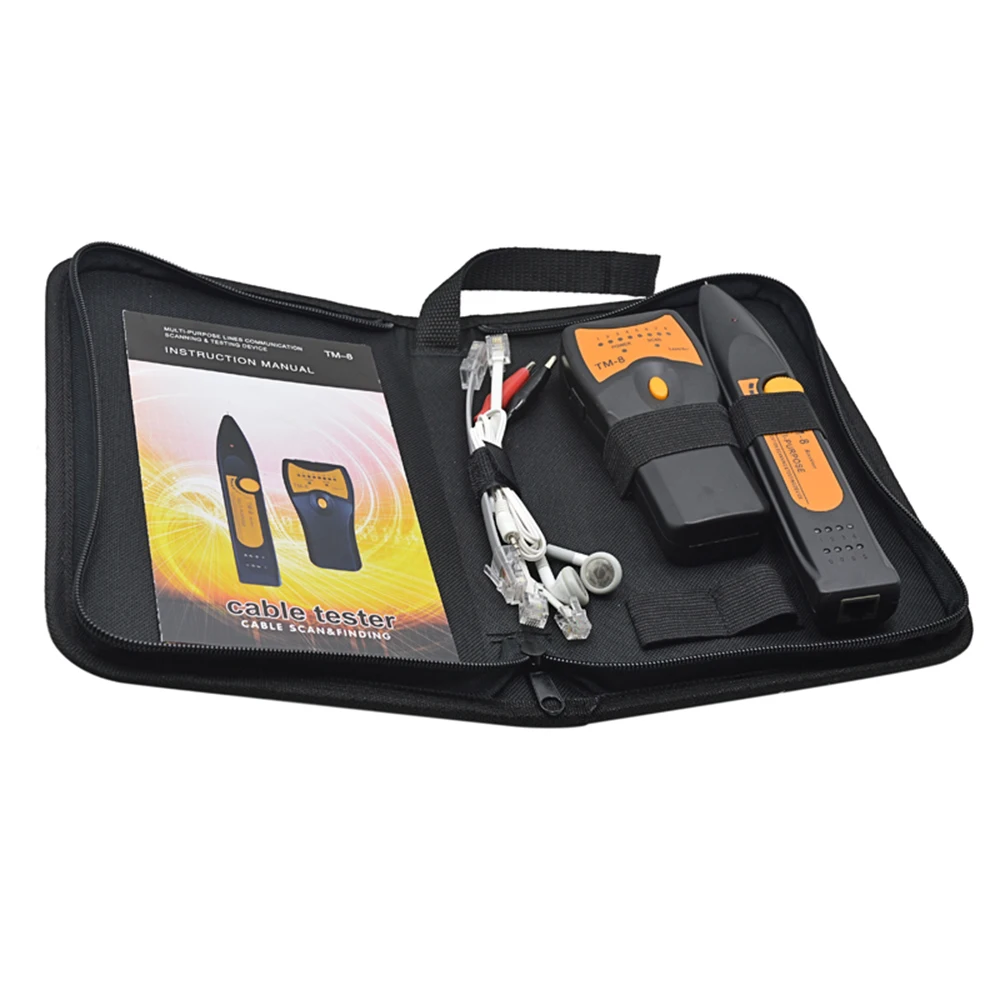 

Original TM-8 LAN Network Cable Tester Cat5 Cat6 RJ45 UTP STP Line Finder Telephone Wire Tracker Diagnose Tone Tool Kit