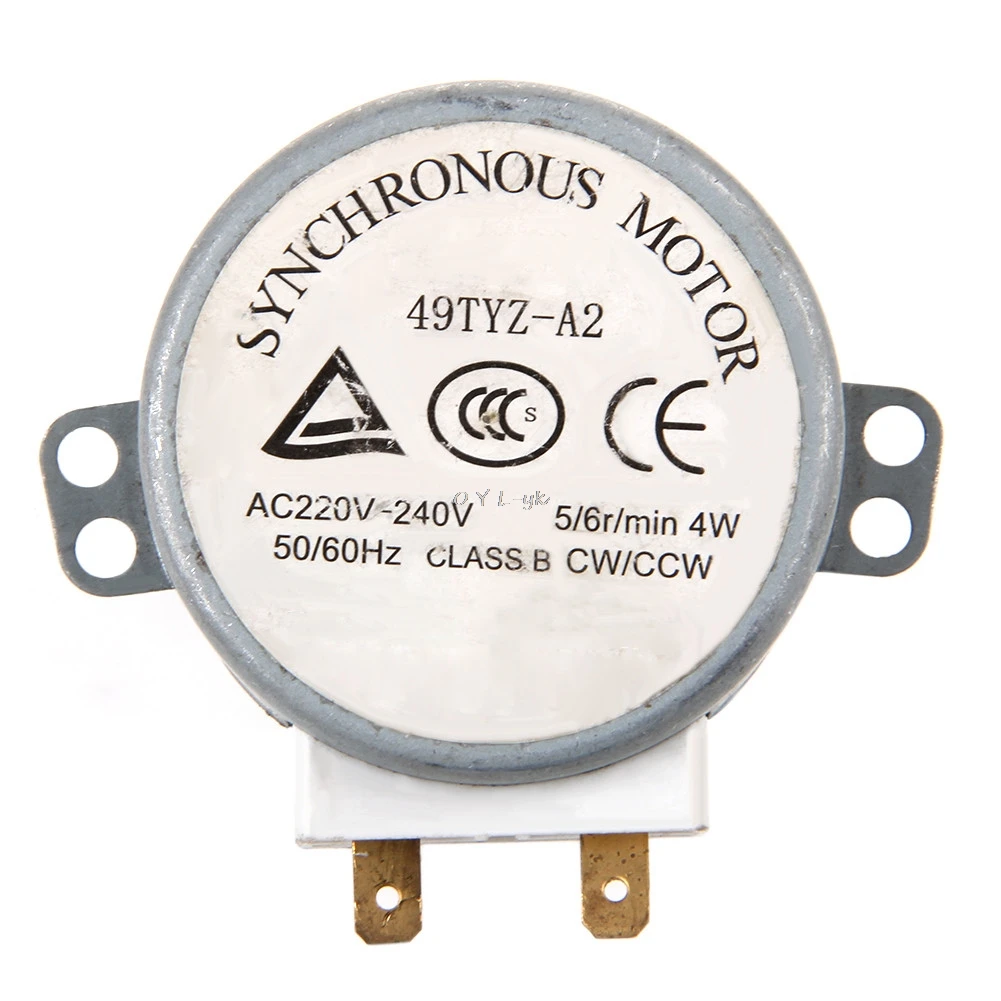 

1Pc x Microwave Motor CW/CCW 4 W 5/6 RPM AC 220-240V Rotary Table Synchronous 49TYZ-A2