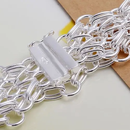 Женский браслет серебристого цвета с лестницей 925|bracelets for|silver plated braceletplated bracelet |