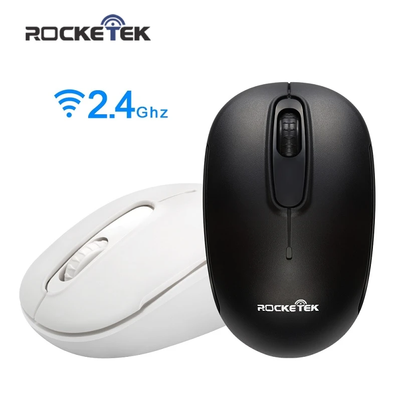 Rocketek USB Wireless Mouse 1600 DPI 3 buttons ergonomic design for 2 4G desktop computer accessories