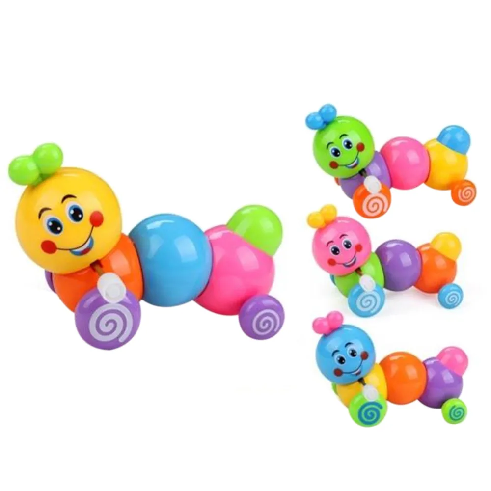 2017 New PE Plastic Wind up Toys Harmless Crawl Caterpillar Newborn Kids Baby Toddler Clockwork Toy