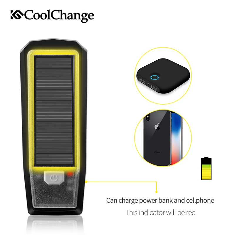 CoolChange светодиодный фонарик Передняя Солнечная велосипедная фара красная Ретро