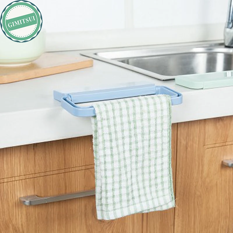 Foldable Plastic Self Adhesive Towel Hanger Rack Storage Organizer