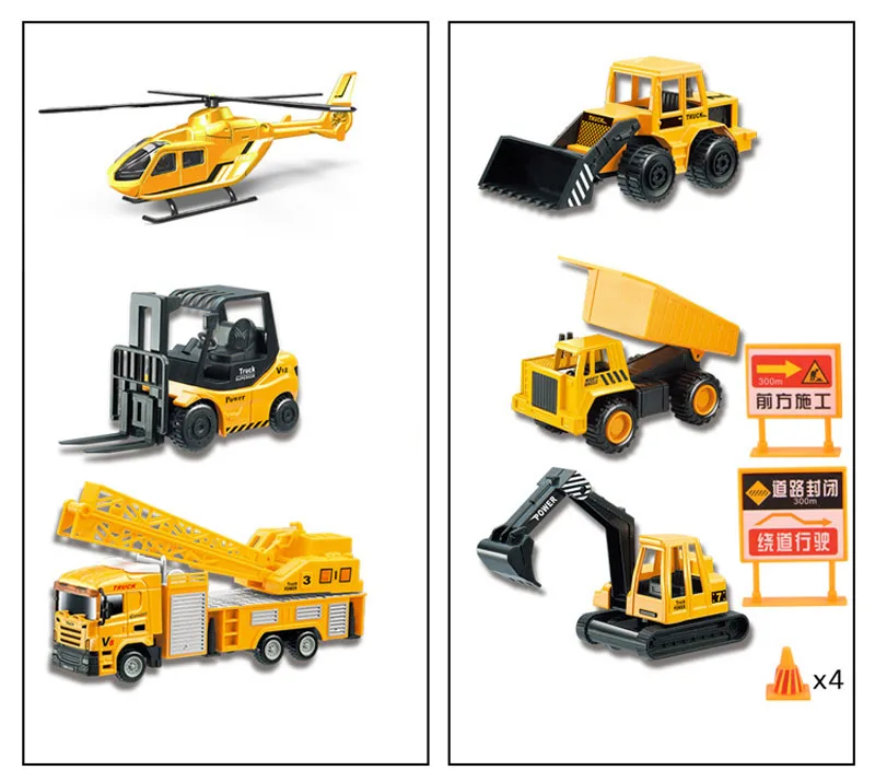 Billige 3in1 Legierung Kinder Spielen Set Spielzeug Fahrzeug Kit Feuer Rettungs Armee Lkw Engineering Spielzeug Auto Baby Jungen Geschenk Trägheit Modell auto