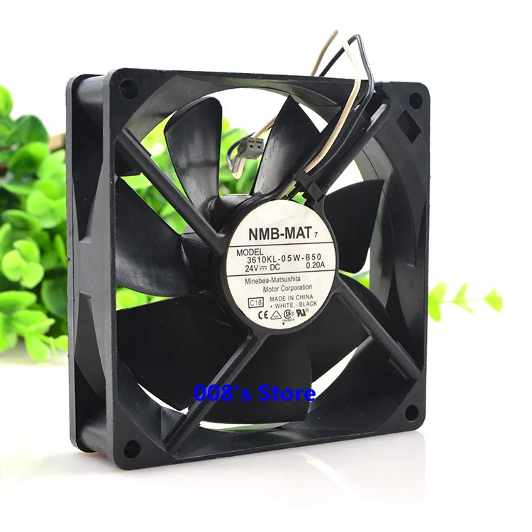 

New CPU Cooler Radiator Fan For NMB-MAT 3610KL-05W-B50 2 lines 24V DC 0.20A 92*92*25MM 54.7CFM 3200RPM Inverter Drive