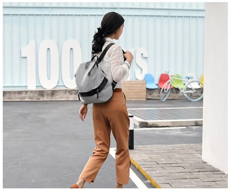 Breathable grid Women Backpack Large Capacity School Bags for Teenage Girls anti theft backpack for travelling female Shoulder Bags (19)