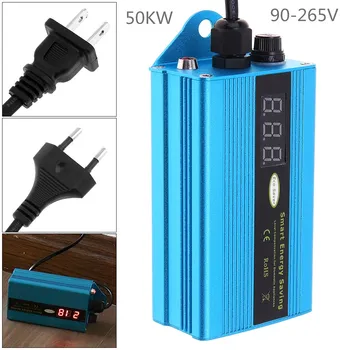 

50KW Single Phase Electricity Saving Box 90-265V Power Factor Energy Saver ahorrador de Electricity Bill Killer with EU/US Plug