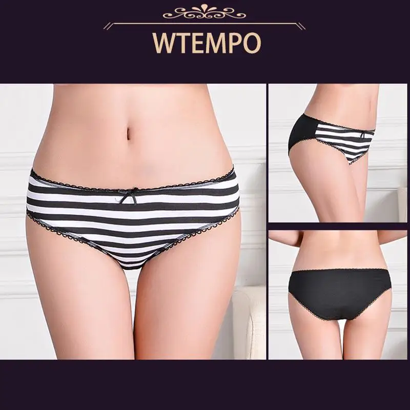 WTEMPO женские трусики сексуальные хлопковые женское нижнее белье бикини дышащие в