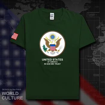 

United States of America USA US t shirt man jerseys 2018 t-shirt 100% cotton nation team cotton meeting fans American fitness 20