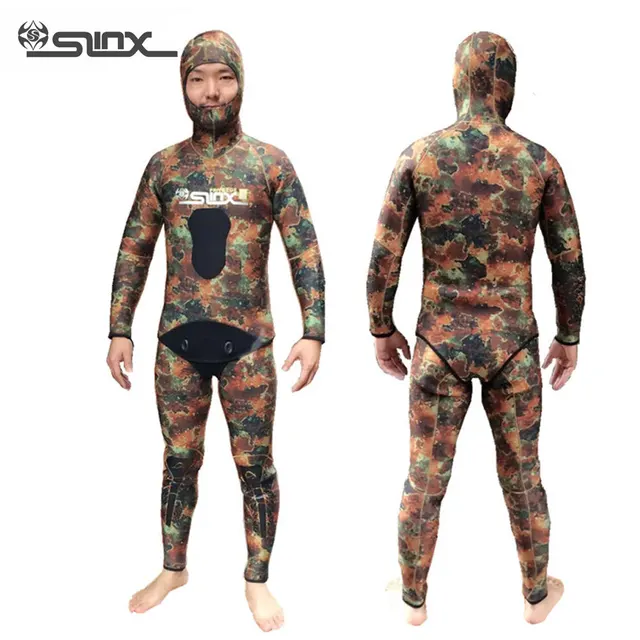 Cheap Camouflage 5mm Neoprene Scuba Diving Suit for Men, Spearfishing Suit, Split Wetsuit, S M L XL XXL