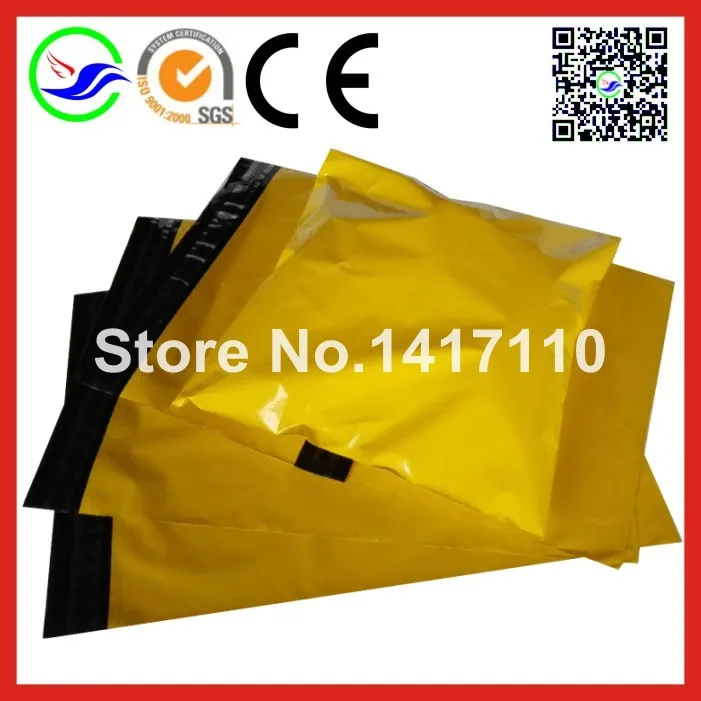 Yellow Poly Mailer 6"x 9" 15.3x 23+4cm Lip Poly Mailbag Plastic