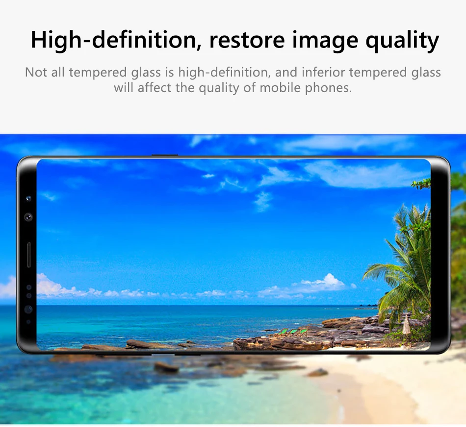 !ACCEZZ Curved Coverage Tempered Glass Film For Samsung S8 S9 Plus Note 8 Anti-fingerprint Protector Screen Front Clear Films (3)