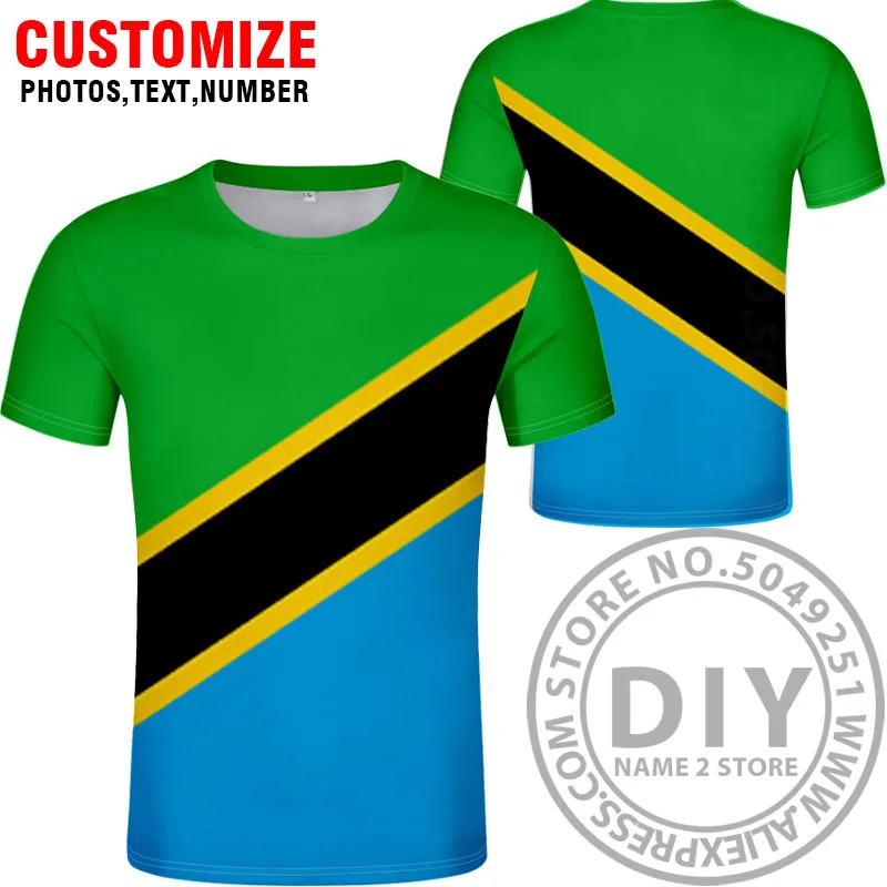 Танзанийская футболка diy изготовление под заказ имя номер tza футболка Национальный флаг tz танзанийский суахили страна печати фото текст одежда - Цвет: Style 3