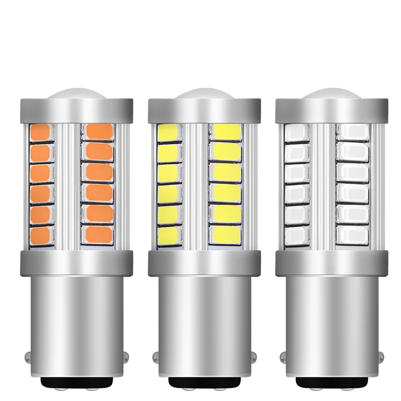 

1Pcs 1157 P21/5W BAY15D Super Bright 33 SMD 5630 5730 LED auto brake lights fog lamp 21/5w car daytime running light stop bulbs