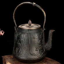 Южная Япония ручной работы без покрытия высшего класса чугунный горшок 1500 мл большой емкости железные горшки чайник для кипячения воды выгодный для людей