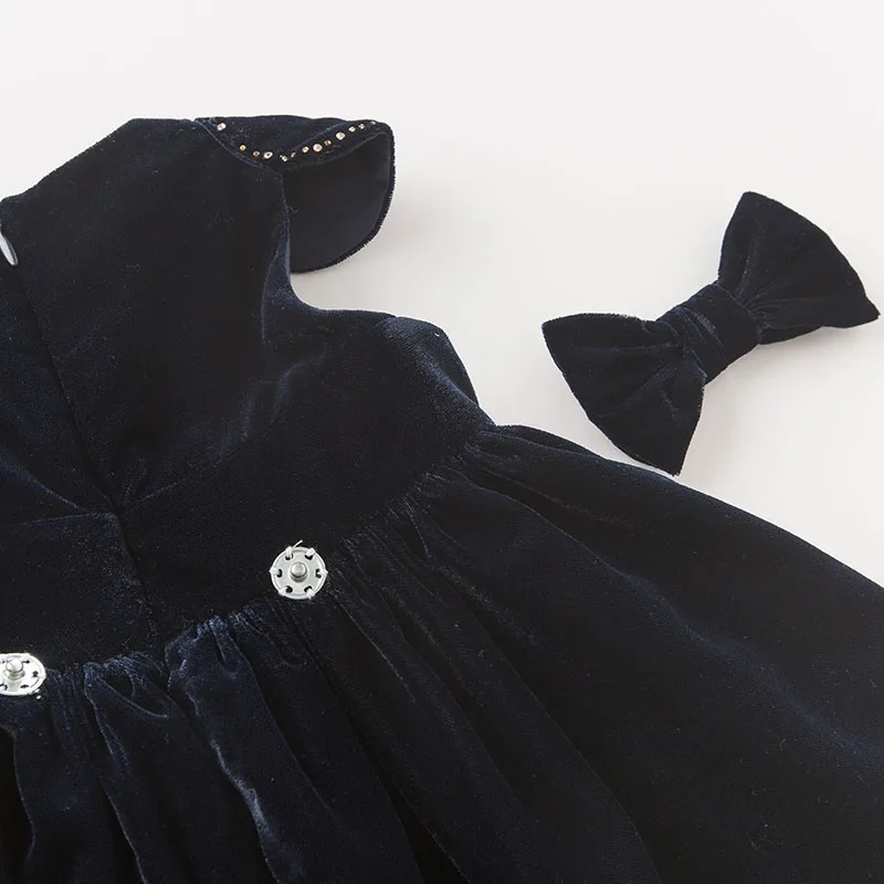 DB5963 dave bella/осеннее платье принцессы для маленьких девочек на день рождения; детское Модное бальное платье; Дизайнерская одежда для детей; vestido