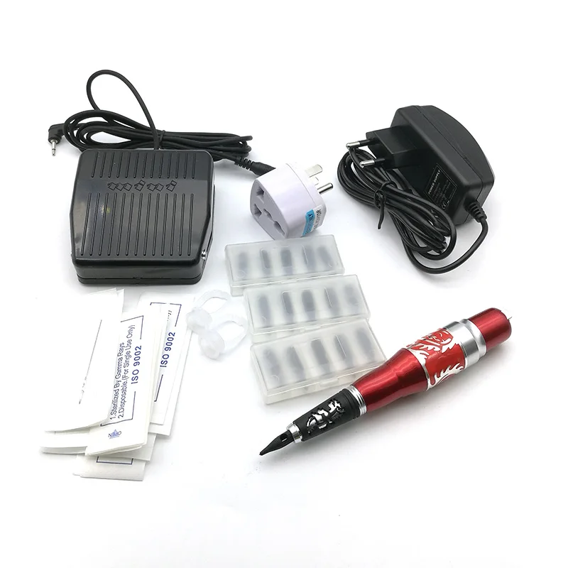 

Pro Newest Tattoo & Permanent Makeup Machine Kit Permanent Eyebrow Lip Motor Pen Machine Make up Kit MT011