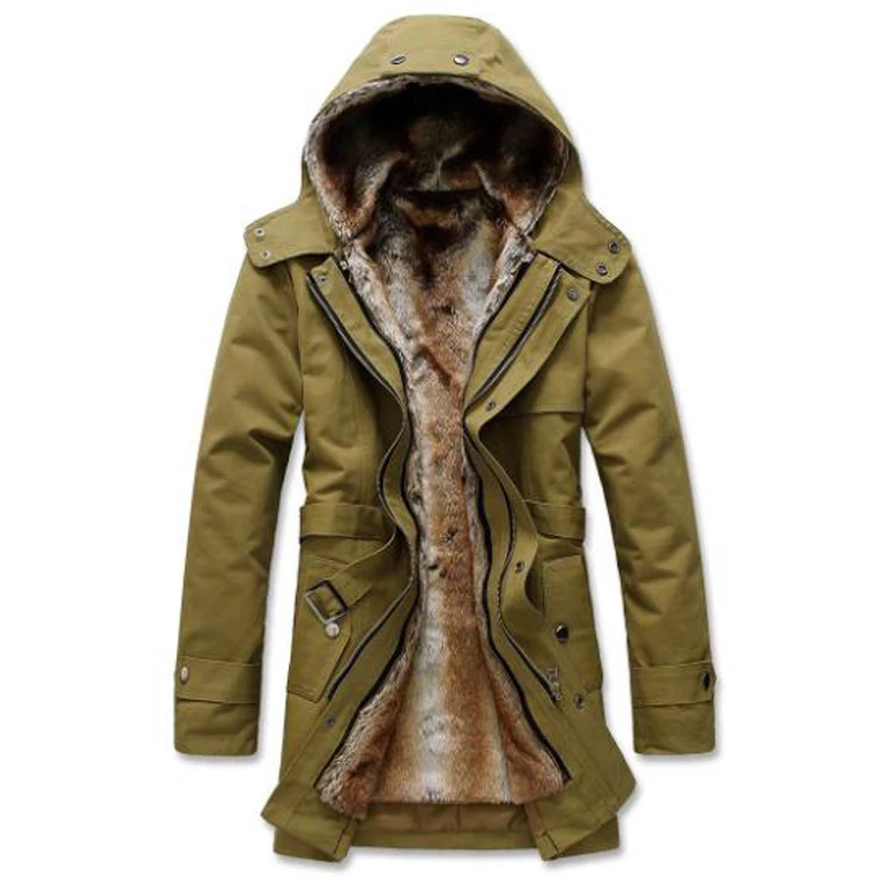 Новый Для мужчин S зимняя куртка Для мужчин длинные шерстяные кожа Стенд воротник Куртки пальто теплая ветровка верхняя одежда, парки Chaquetas