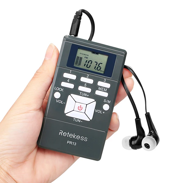 10 шт. Retekess PR13 FM радио приемник карманное радио DSP радио портативный для больших встреч система синхронного перевода