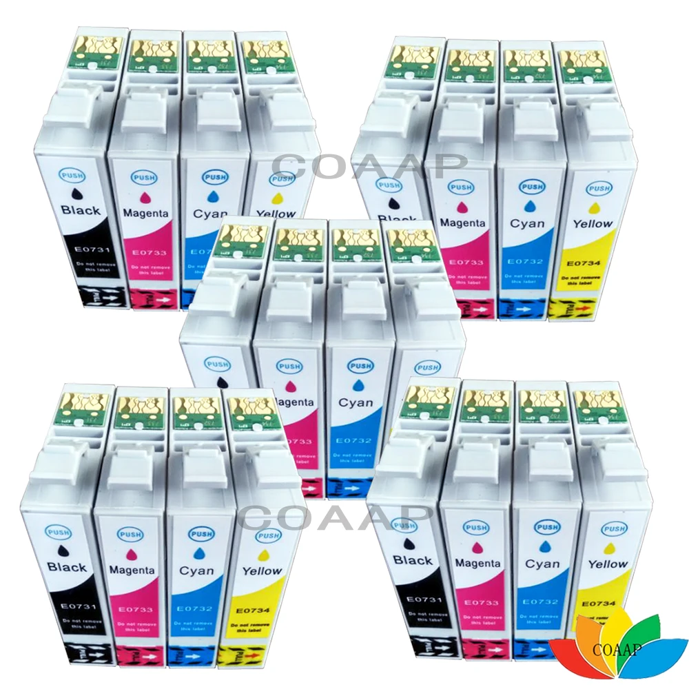 

20 Compatible T0731 T0732 T0733 T0734 T0735 XL Ink Cartridge for EPSON Stylus CX 7300 7310 8300 9300F 5900 6900F Printer