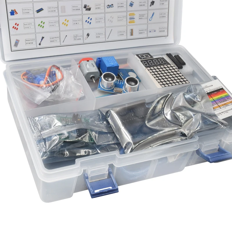 Price Ultimate Starter Kit including Ultrasonic Sensor,R3 board, LCD1602 Screen for arduino R3 Mega2560 R3 Nano with Plastic Box