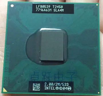 Оригинальный процессор для ноутбука Intel Core Duo T2450 2M 2 00 ГГц 533 МГц оригинальный PGA