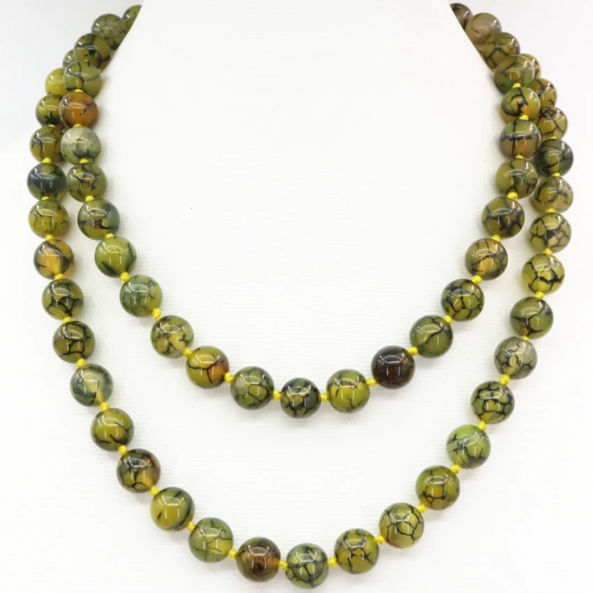 

yellow dragon long chain necklace 8mm 10mm natural carnelian stone agat round beads Chinese ethnic style jewels 36inch B3208