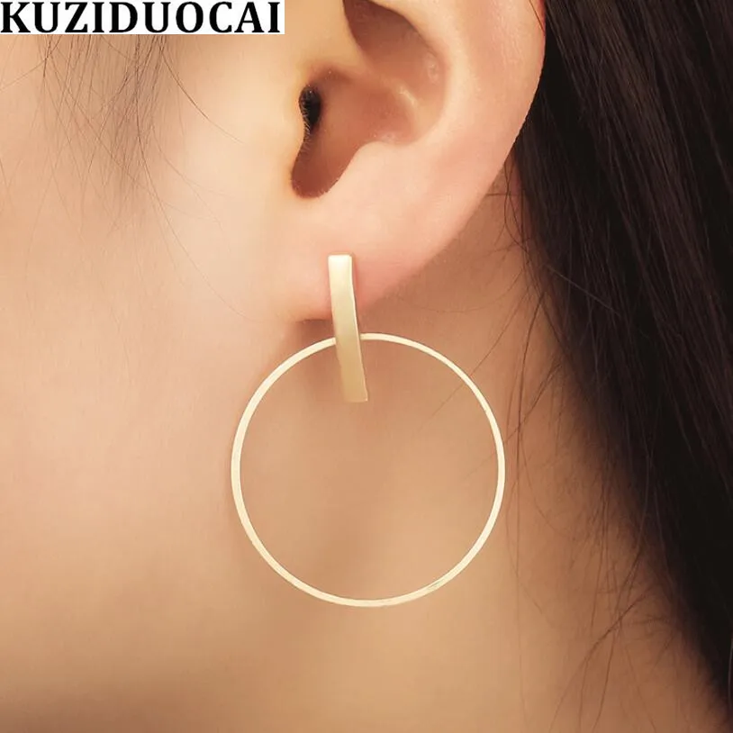 

Kuziduocai New Fashion Jewelry Punk Bohe Dangle Metal Big Round Circle Statement Drop Earrings For Women Pendientes Brincos E514