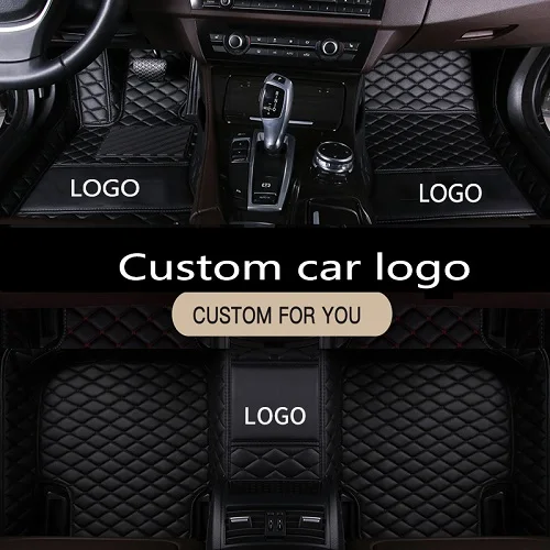 Пользовательские логотипы подходят автомобильные коврики для hyundai i30 ix25 ix35 ix45 Veloster Grand SantaFe стайлинга автомобилей - Название цвета: All black